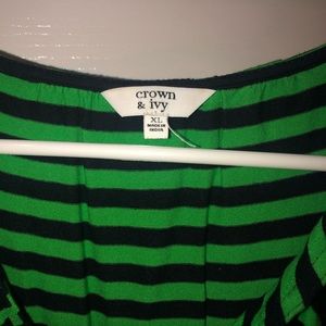 Crown and ivy tank green and blue xl